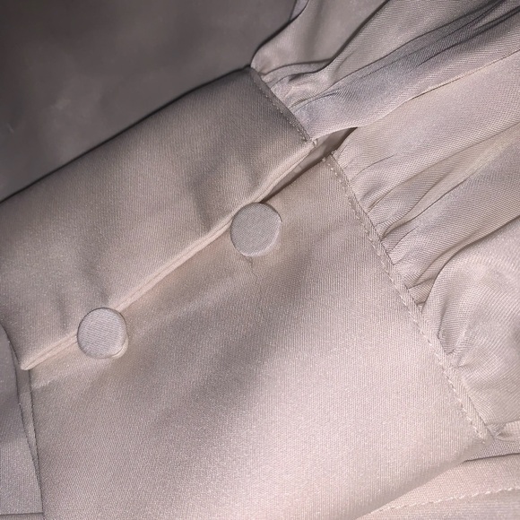 Express Silky Cream Wrap V Neck Peasant Sleeve Blouse Shirt Formal Office XS - Picture 4 of 13